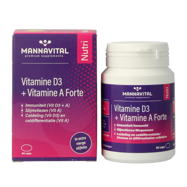 Vitamin D3 + Vitamin A Forte 90 Capsules