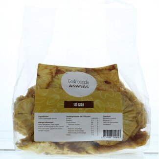 MijnNatuurwinkel Dried pineapple rings 500 Gram