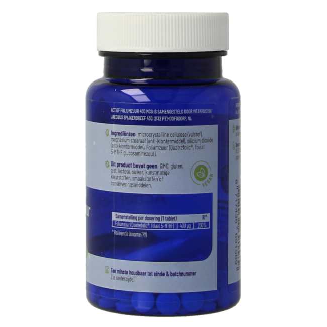 Acide Folique Actif Quatrefolic 5-MTHF 400 mcg 90 Comprimés
