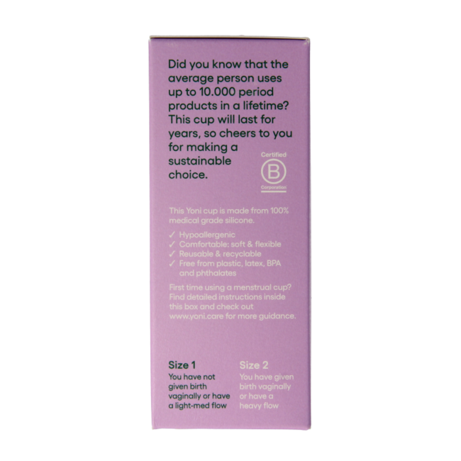 Menstrual Cup Size 1 - 1 Piece