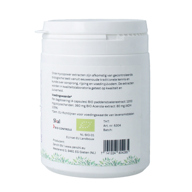 Extracto de Chaga bio 120 Cápsulas