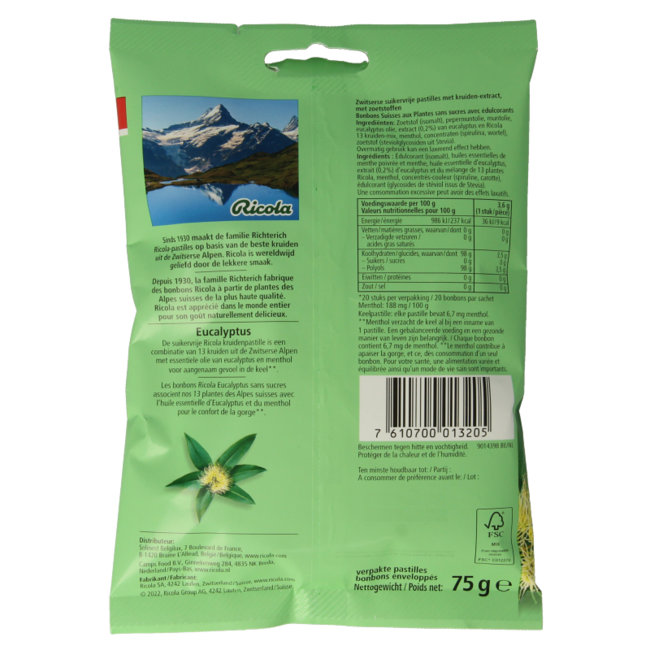 Eucalipto sin azúcar 75 g