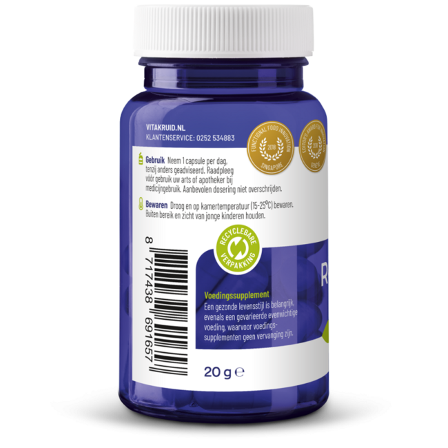 Resveratrol (Veri-te) 200 mg con Bioperine 60 cápsulas vegetales