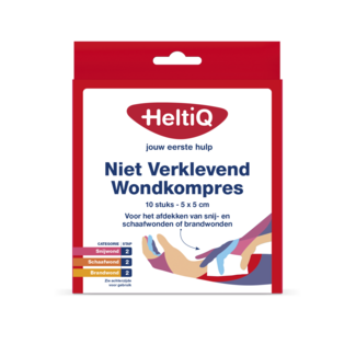 Heltiq Non-adherent Wound Compress 5 x 5 10 Pieces
