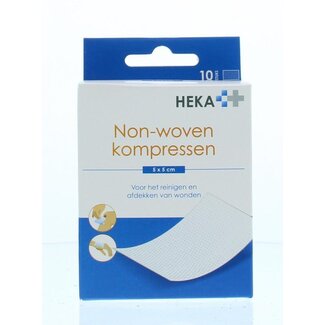 Heka Non-woven sterile compresses 5 x 5cm 10 pieces