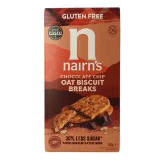 Nairns Galletas Biscuit breaks de avena y pepitas de chocolate 160 gramos