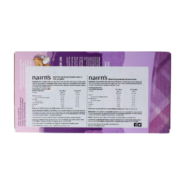 Biscuits à l'avoine et aux fruits 160 g