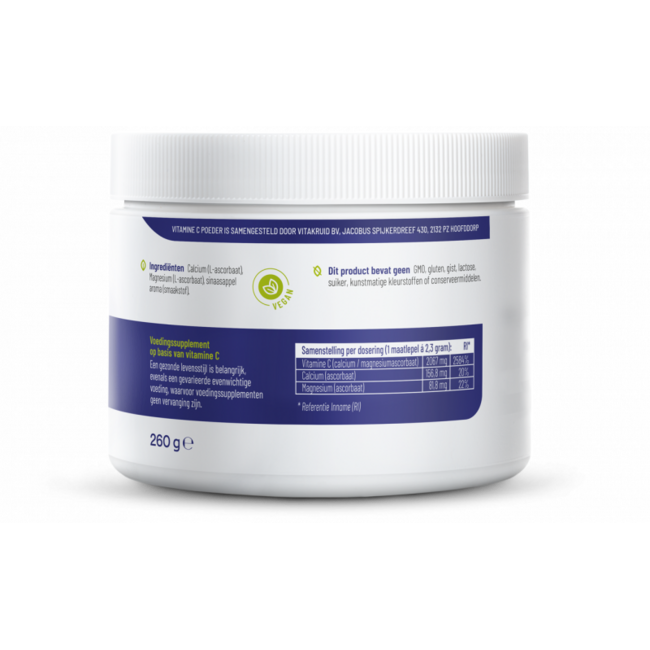 Vitamin C Pulver Calcium- & Magnesiumascorbat 260 Gramm