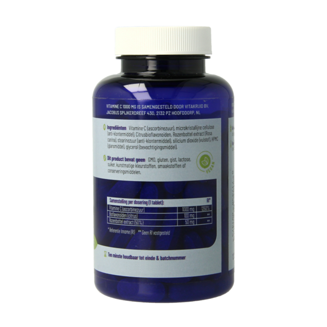 Vitamine C 1000 avec Bioflavonoïdes et Cynorrhodon 90 Comprimés