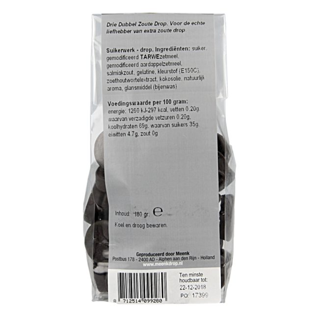 3 Triple salted liquorice 180 Gram