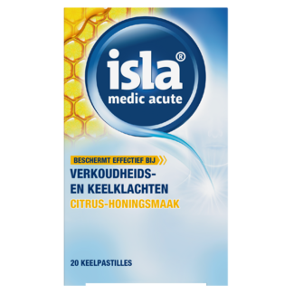 Isla Medic acute citrus honey throat lozenges 20 Lozenges