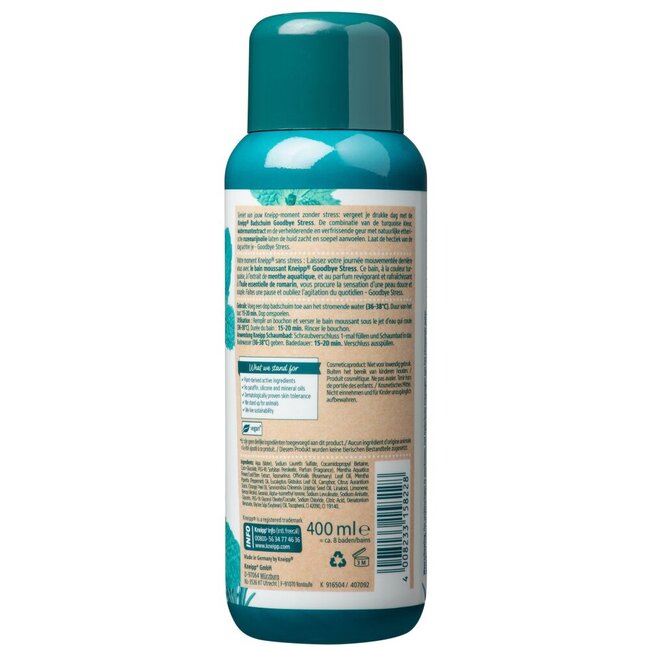 Goodbye stress bubble bath 400 Millilitres