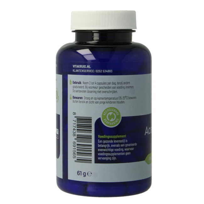 Acetil-L-Carnitina 500 mg 90 cápsulas vegetales