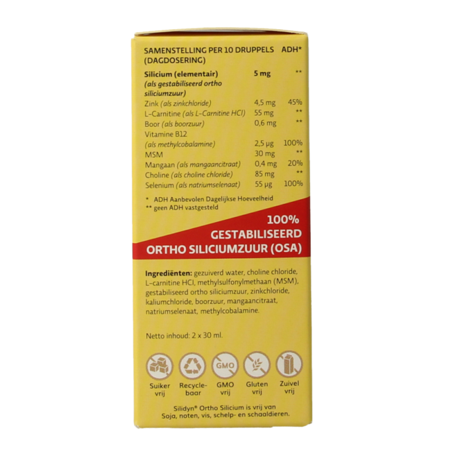 Ortho silicium pack de deux 2 x 30 ml 60 millilitres