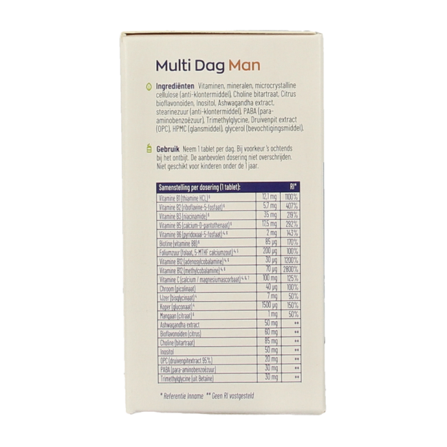 Multi Jour & Nuit Homme 100 % Végétalien 2 x 30 60 comprimés