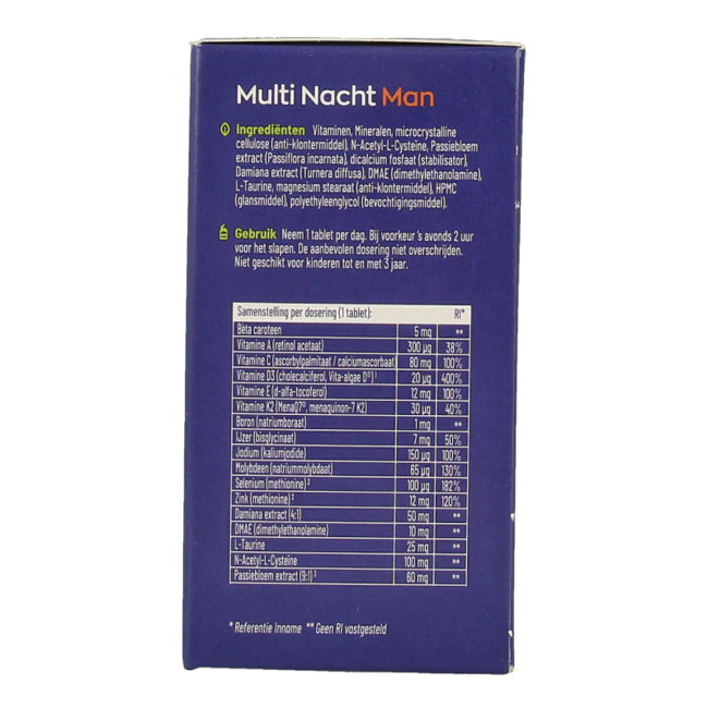 Multi Jour & Nuit Homme 100% Vegan 2 x 30 60 Comprimés