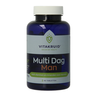 Vitakruid Multi Dag Man 100 % Vegan 90 comprimés