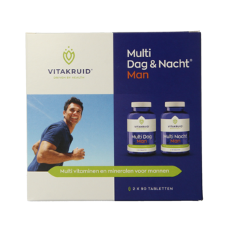 Vitakruid Multi Day & Night Man 100% Vegan 2 x 90 180 Tablets