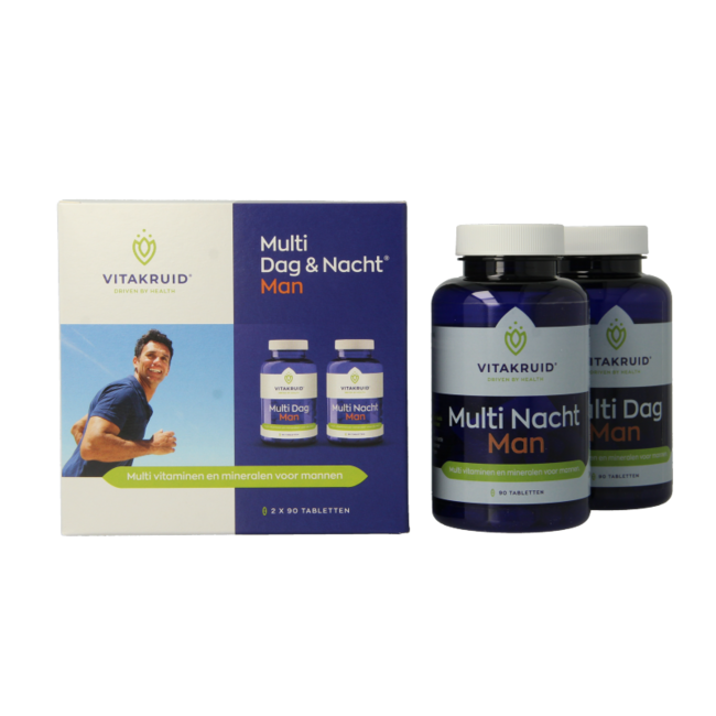 Multi Jour & Nuit Homme 100 % Végétalien 2 x 90 180 comprimés