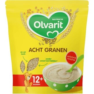 Olvarit Papilla de 8 cereales para el desayuno 12+ meses 200 g