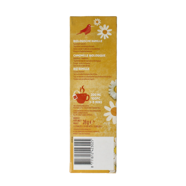 Té de manzanilla 100% bio 20 bolsitas