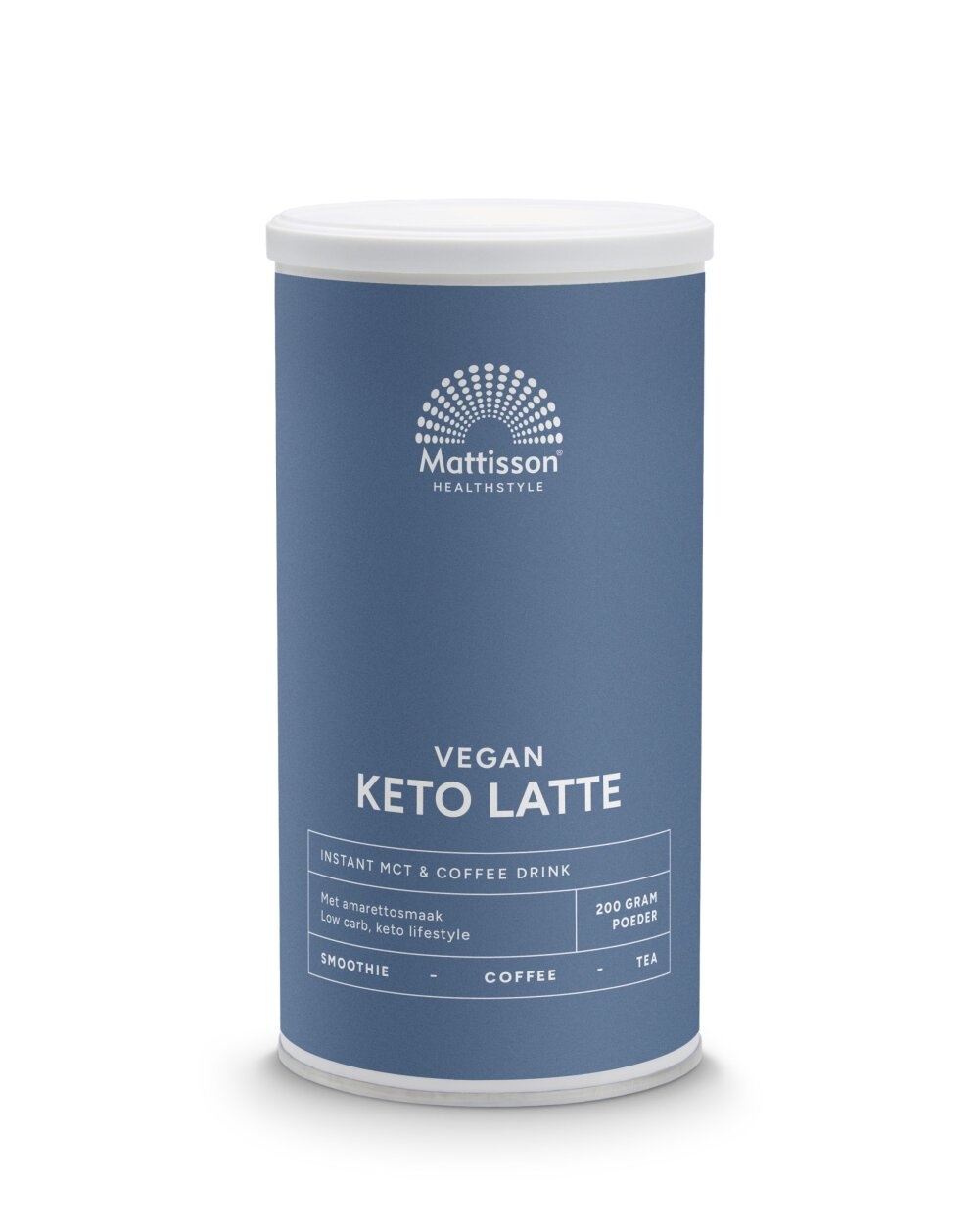 Mattisson Latte keto vegano istantaneo con MCT e caffè 200 Grammi