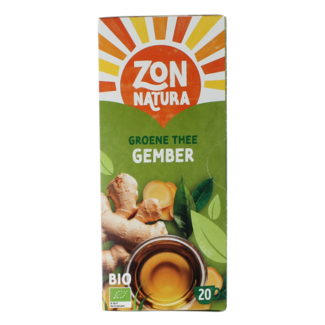 Zonnatura Green tea ginger organic 20 bags