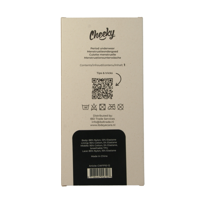 Mutandine Mestruali Feeling Pretty Nere Taglia 38-40 (1 Pezzo)