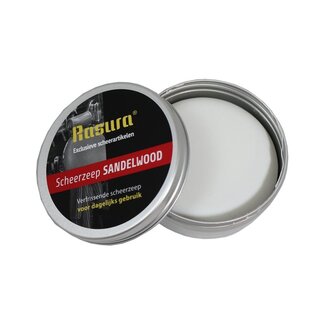 Rasura Sandalwood shaving soap in tin 1 piece