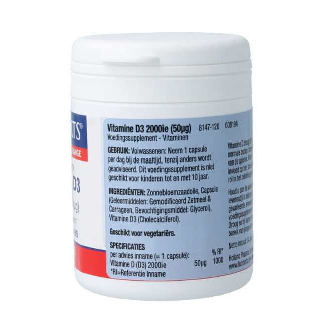 Vitamina D3 2000 UI 120 cápsulas