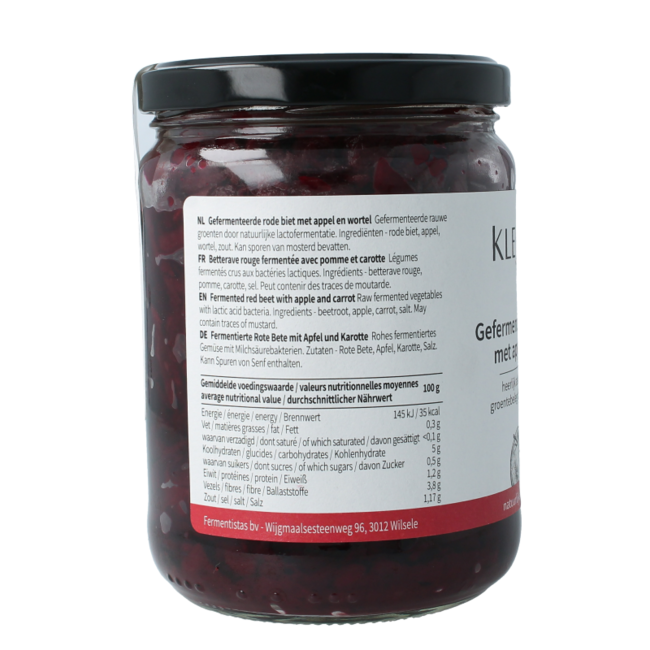 Betterave rouge fermentée avec carotte et pomme 480 g