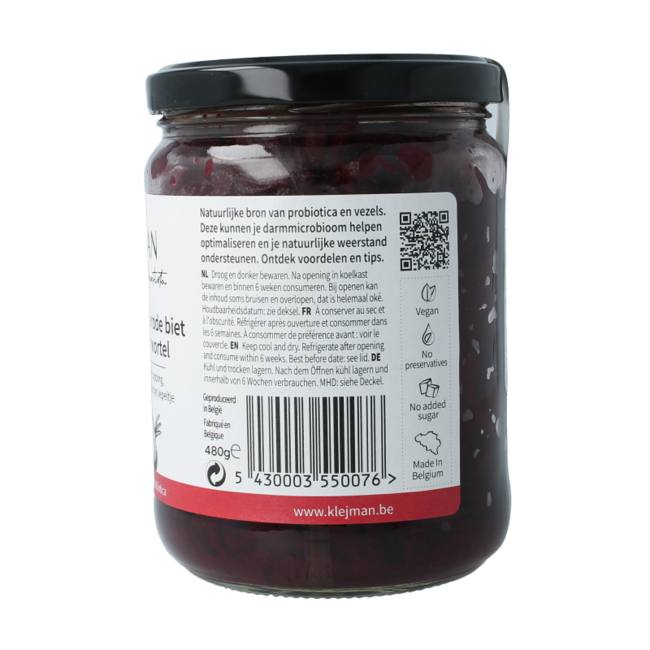 Remolacha roja fermentada con zanahoria y manzana 480 g