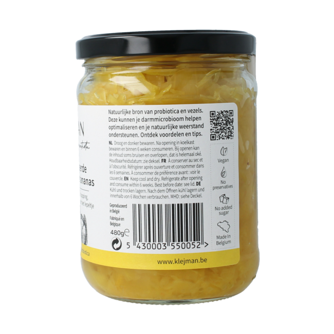 Gefermenteerde witte kool met ananas 480 Gram