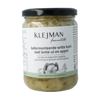 KLEJMAN Fermentista Gefermenteerde witte kool met lente-ui en appel 480 Gram