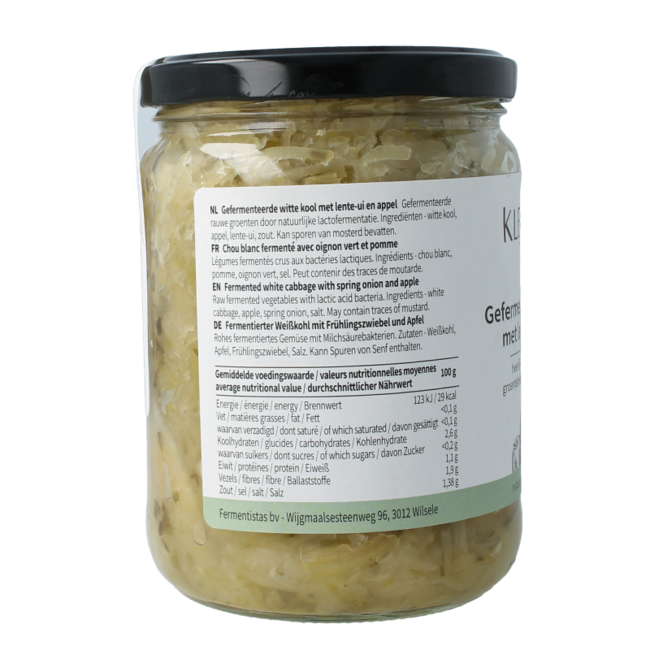 Fermented white cabbage with spring onion and apple 480g