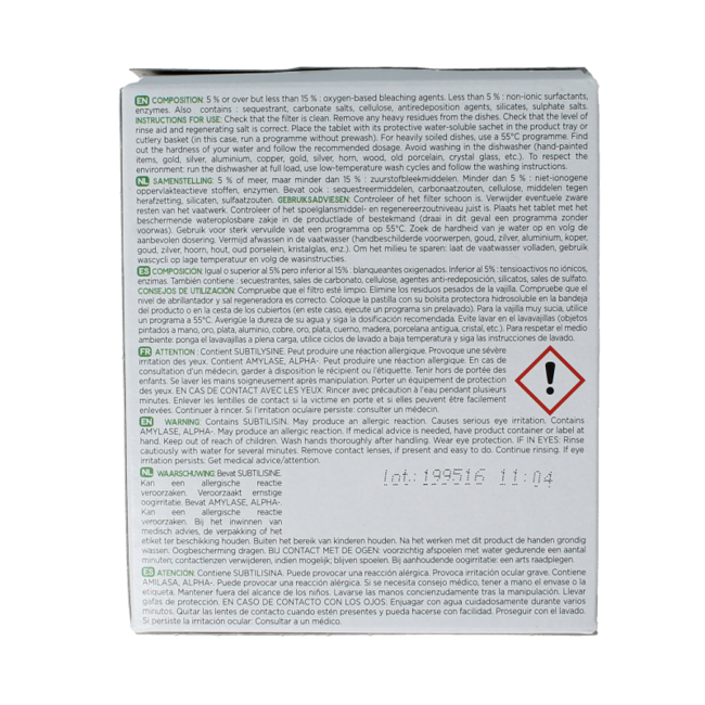 Tablettes lave-vaisselle 30 pièces