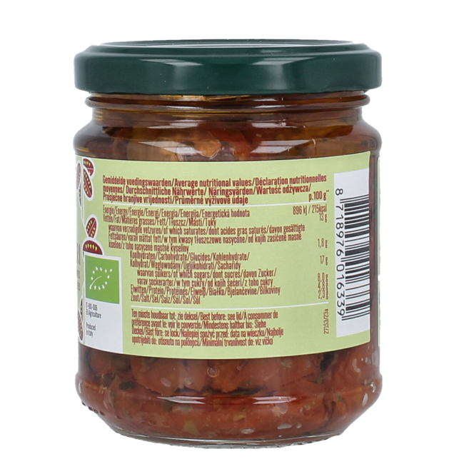 Pomodori Secchi Biologici Sott'olio 190 Grammi