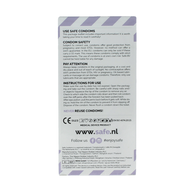 Condoms silicone lubricant 10 pieces
