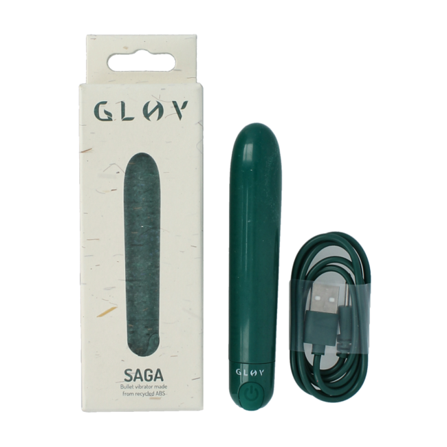 Vibrador de bala ecológico Saga verde 1 unidad