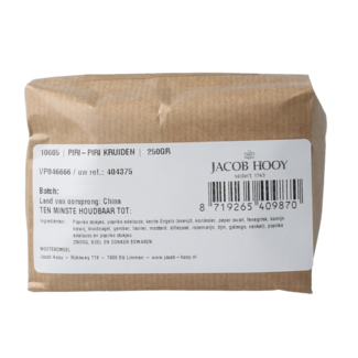 Jacob Hooy Piri-piri spices 250 Gram