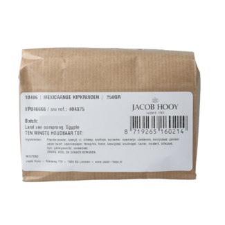 Jacob Hooy Mexican chicken seasoning 250 Gram