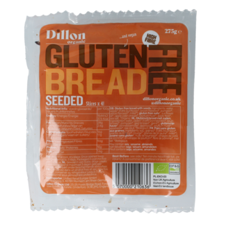 Dillon Organic Sliced bread seeded gluten-free organic Demeter 275 Gram