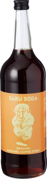 Saru Soda Sciroppo al caramello e caffè biologico 1 Litro