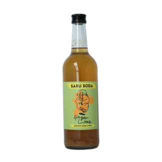 Saru Soda Ginger lime syrup organic Demeter 500 Millilitres