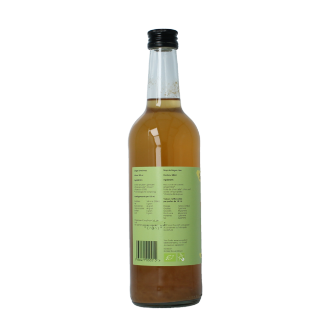 Ginger lime syrup organic Demeter 500 Millilitres