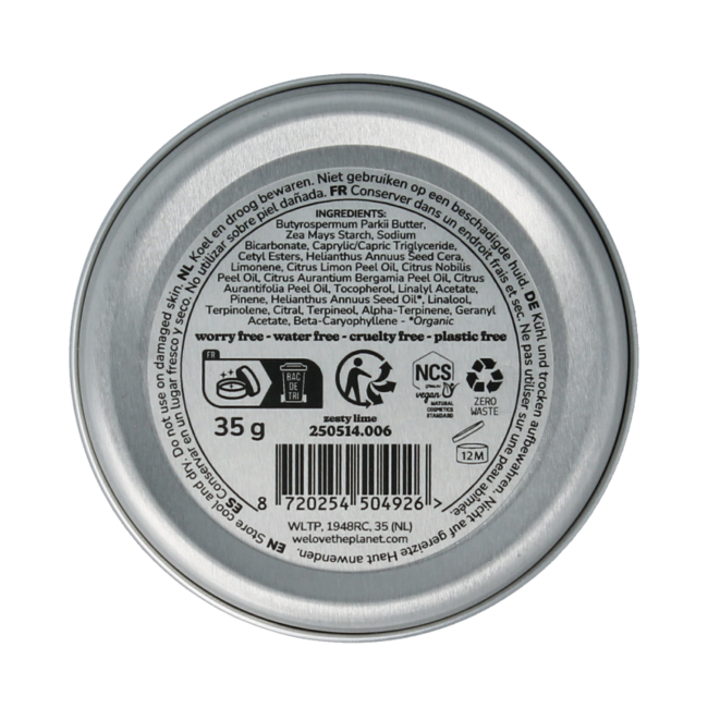 Balsamo deodorante lime frizzante vegano 35 Grammi