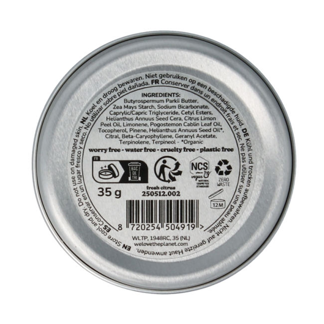 Dezodorant w balsamie świeża cytrusowa wegański 35 Gram