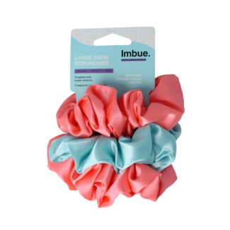Imbue Satin-Scrunchies groß, 3 Stück