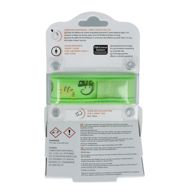 Parakito Junior Anti-Mosquito Armband Chameleon 1 Piece