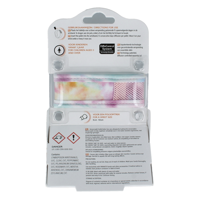 Anti-mosquito wristband junior tie dye 1 piece